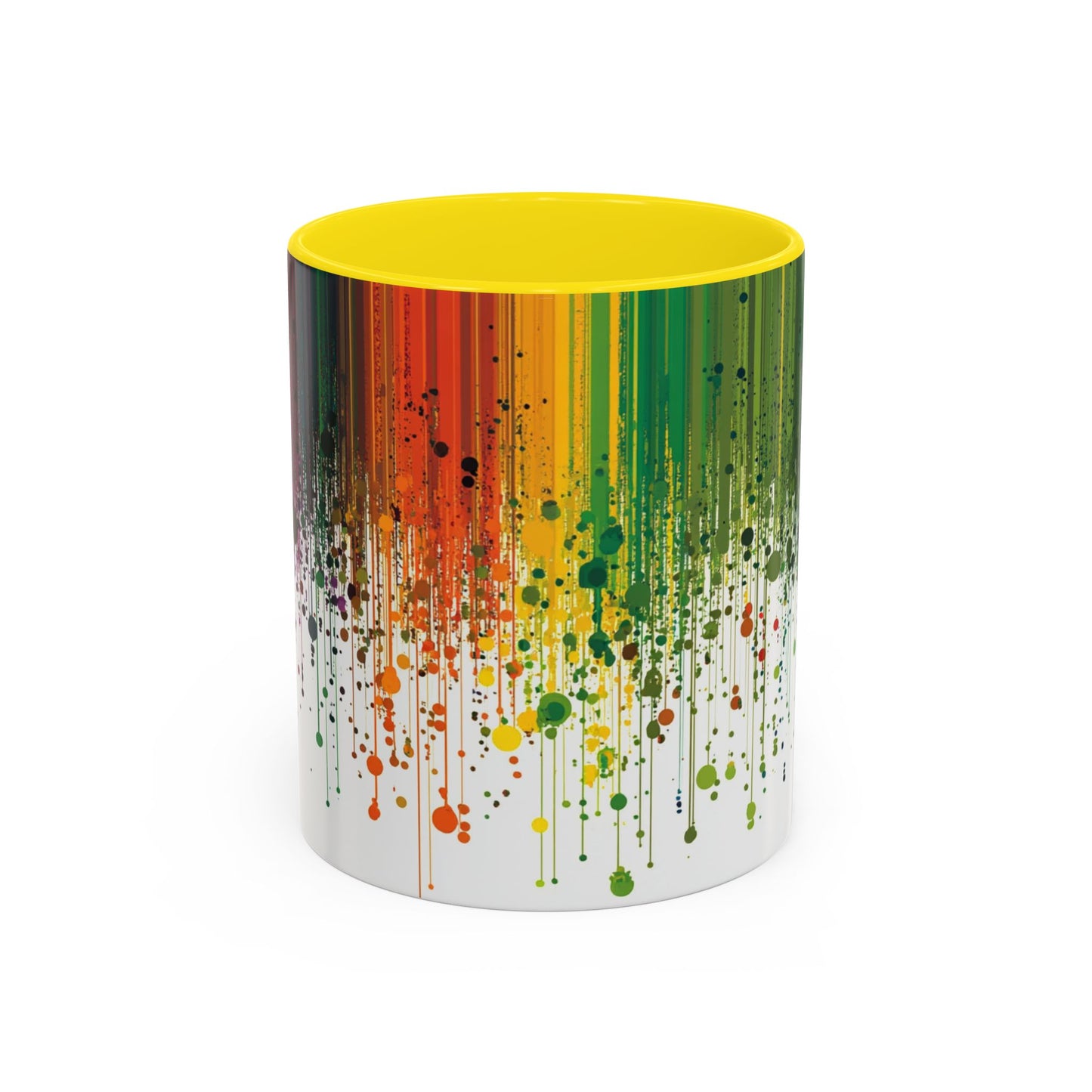 Vibrant Drip Pattern Ceramic Coffee Mug.