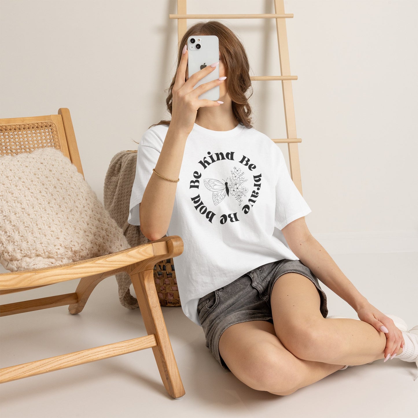 Unisex Heavy Cotton Tee - "Be Kind, Be Brave, Be Bold"