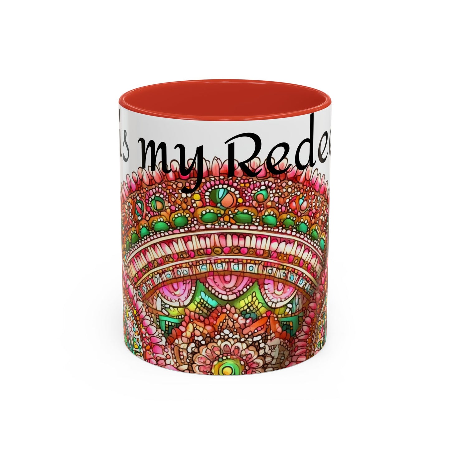Colorful Spiritual Coffee Mug "God is my Redeemer"