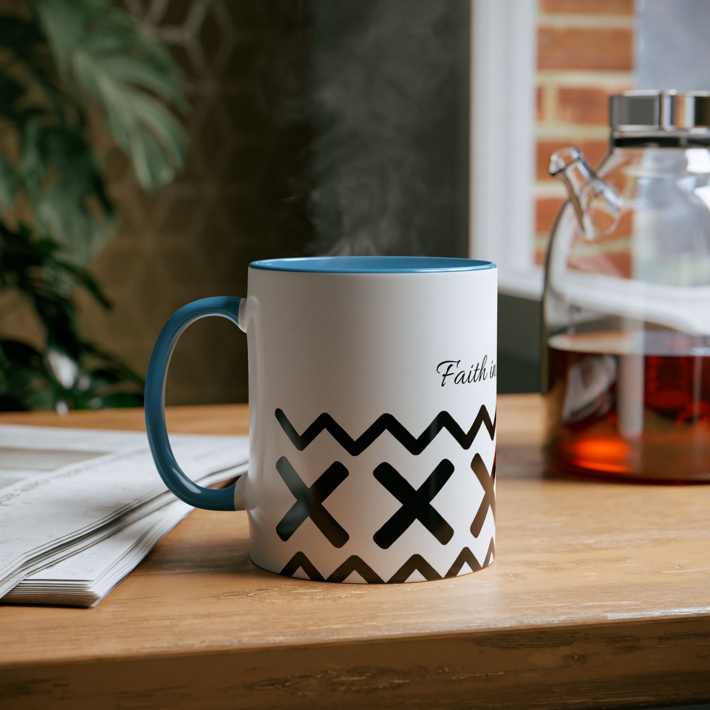 Faith in Action Ceramic Coffee Mug , Two-Tone