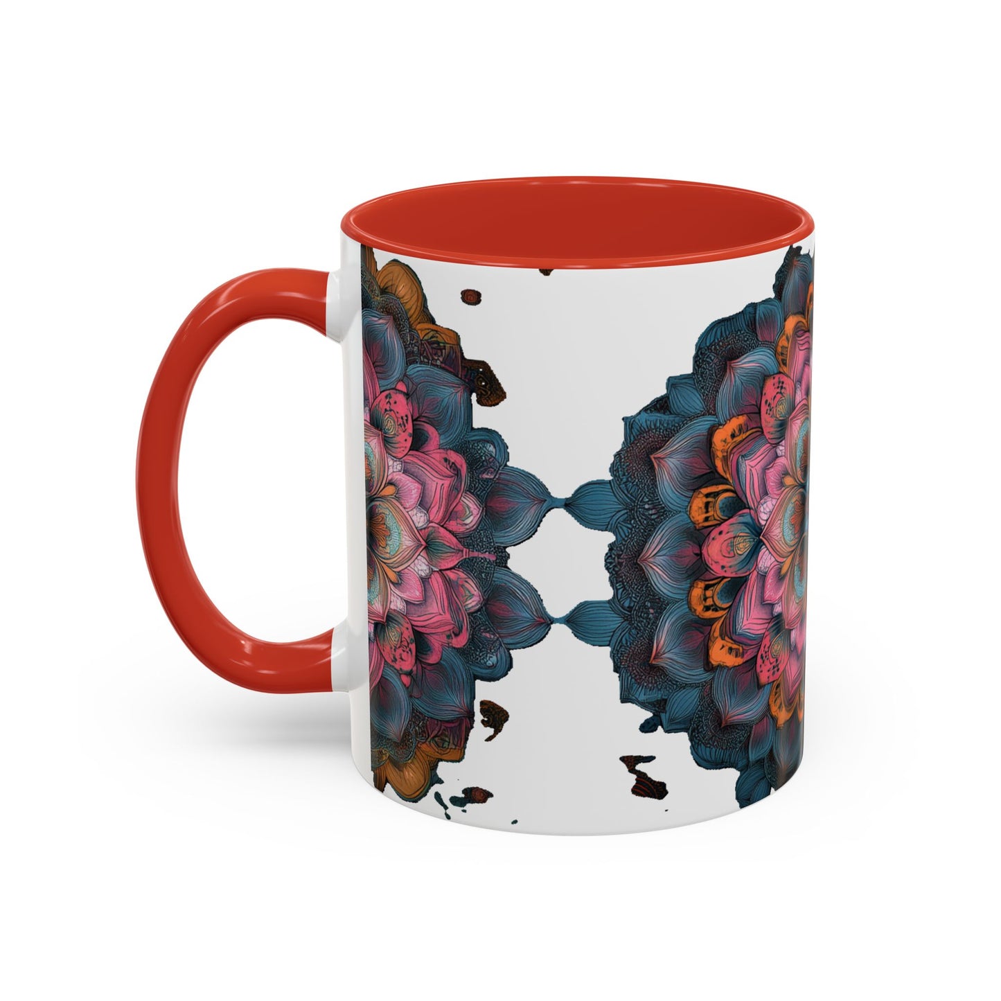 Colorful Mandala Accent Coffee Mug.
