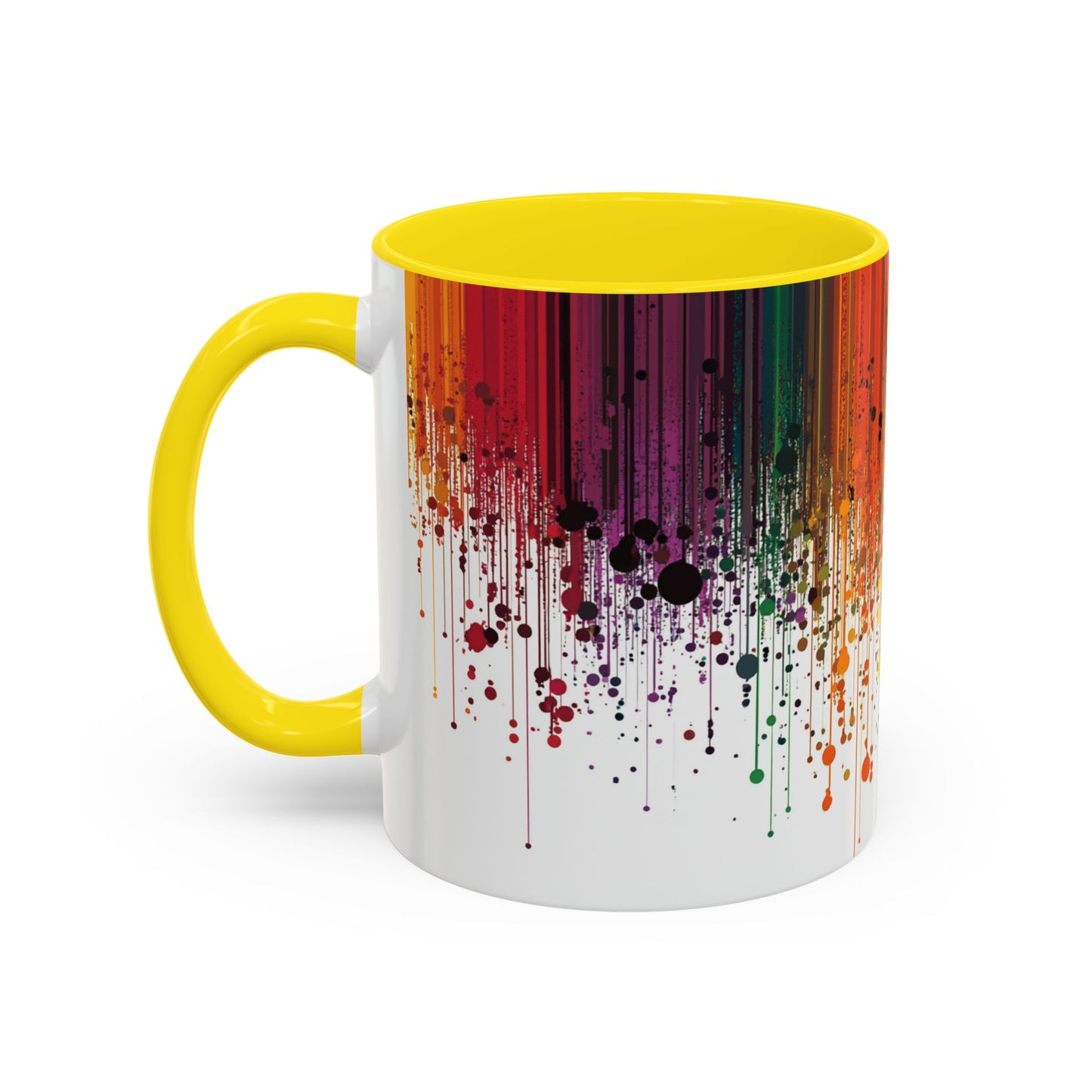 Vibrant Drip Pattern Ceramic Coffee Mug.