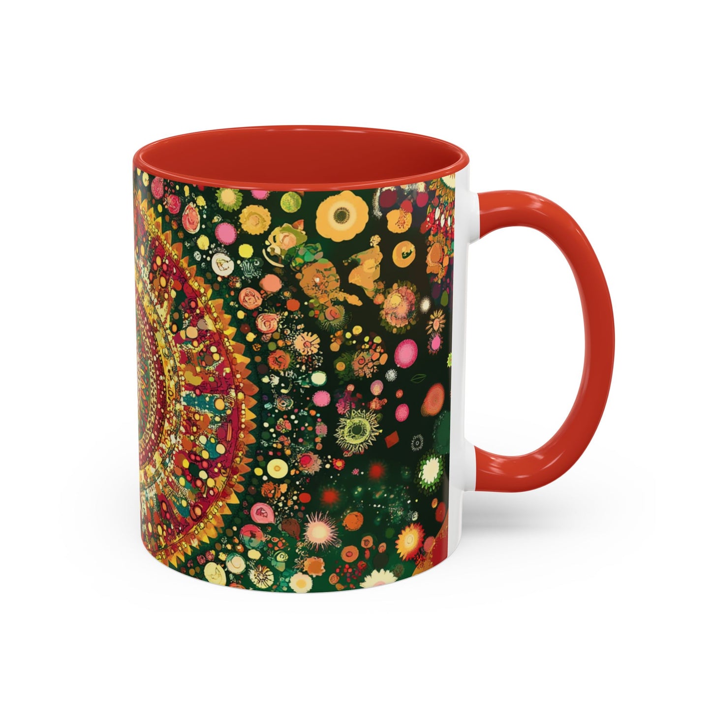 Vibrant Mandala Accent Coffee Mug