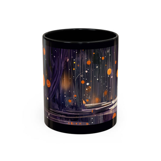 Whimsical Nighttime Coffee Mug - Cozy Mug for Coffee Lovers, Unique Gift for Friends, Tea Mug, Home Decor, Cute Cat Art