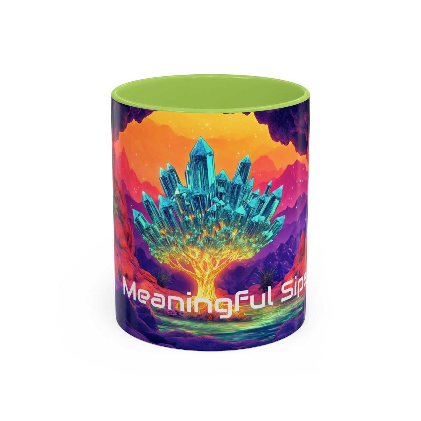 Vibrant Accent Coffee Mug with Inspirational Design, Ideal for Gift Giving, Home Decor, Office Drinkware, Art Lovers, Meaningful Sips