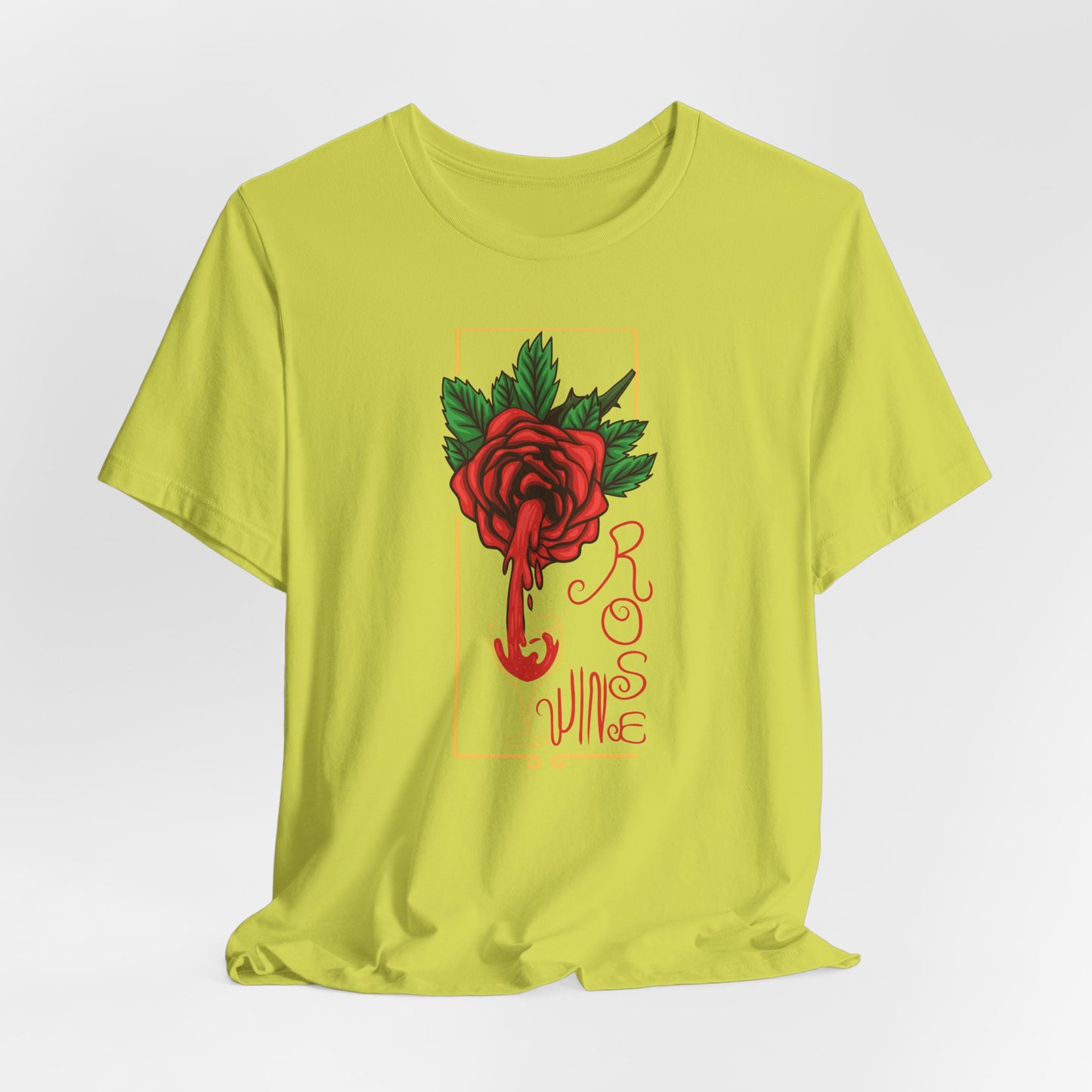 Rose Wine Unisex Tee, Perfect for Wine Lovers, Gifts for Her, Casual Date Night, Summer Apparel, Floral Graphic Shirt