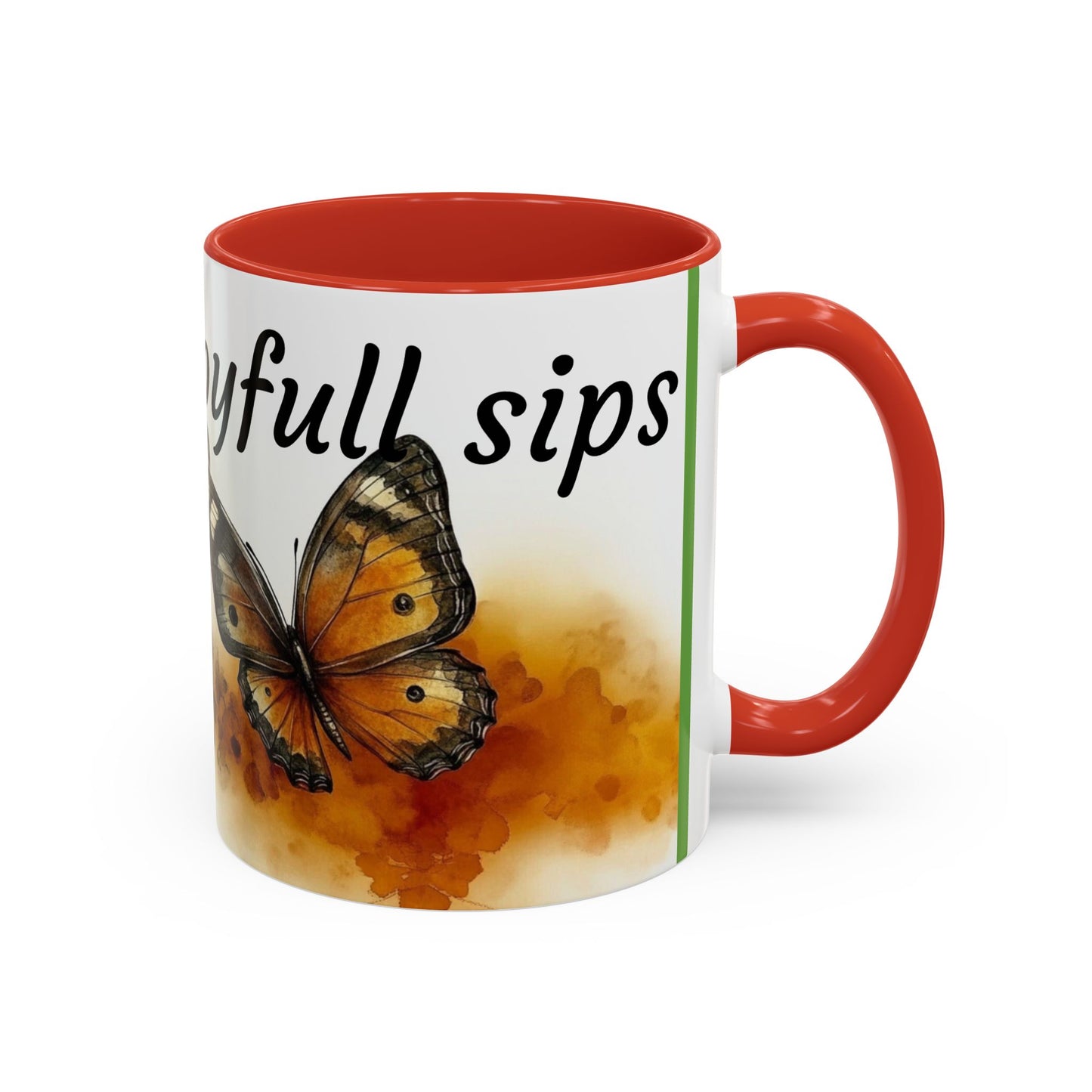 Accent Coffee Mug - Butterfly Design, Cup of Joyful Sips, Gift for Nature Lovers, Coffee Lover's Mug, Unique Home Decor, Inspirational [...]