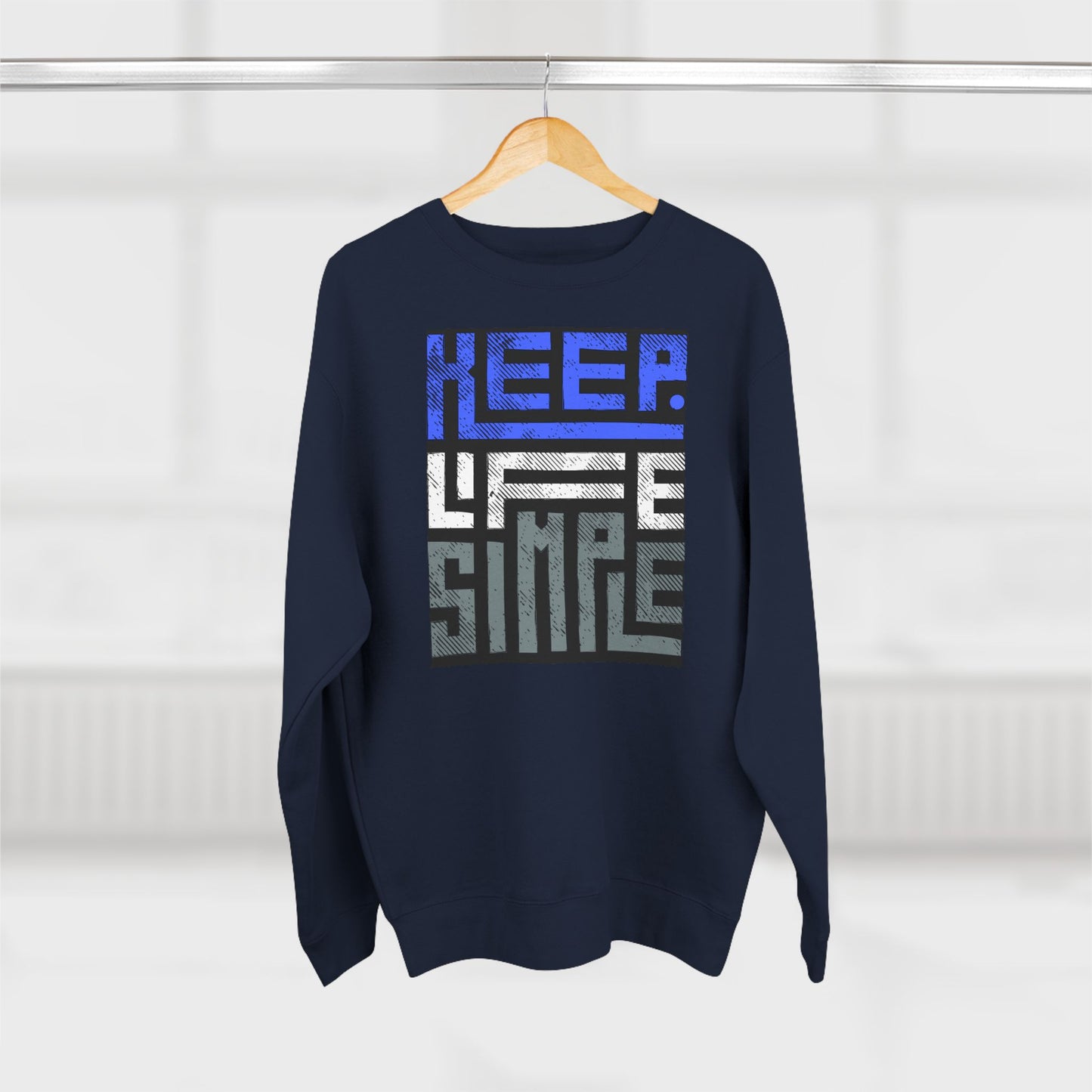 Keep Life Simple Unisex Crewneck Sweatshirt.