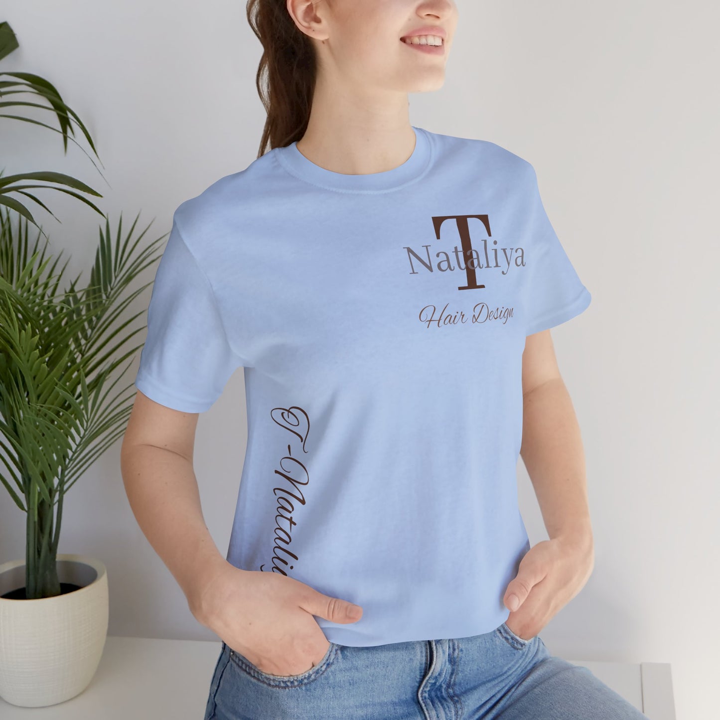 Nataliya Hair Design T-Shirt — Elegant Salon Logo Tee