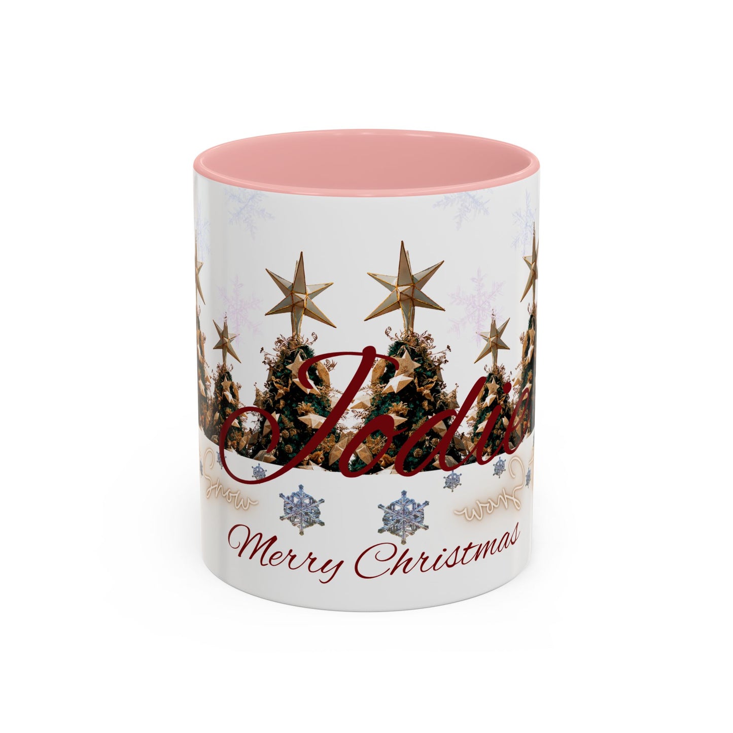 Christmas Trees Accent Coffee Mug – 'Merry Christmas'