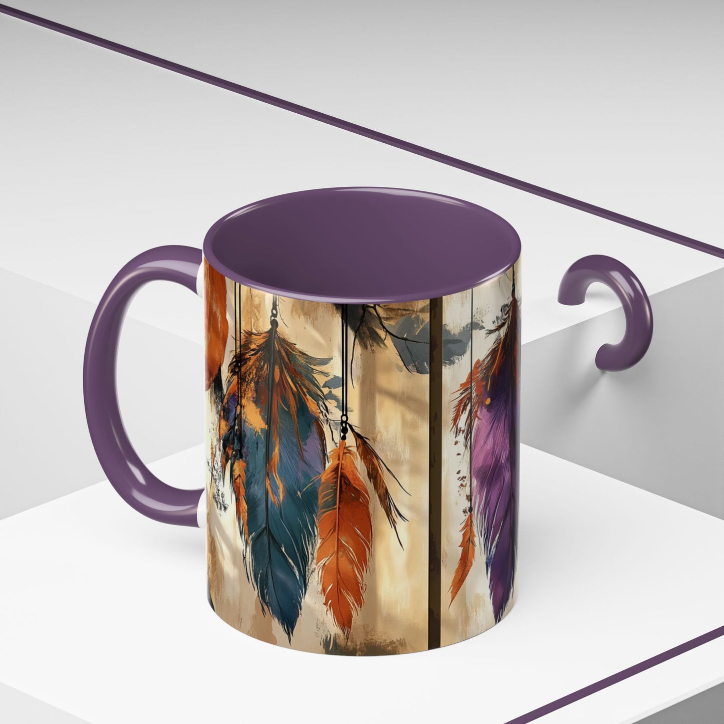 Bohemian Feather Coffee Mug,