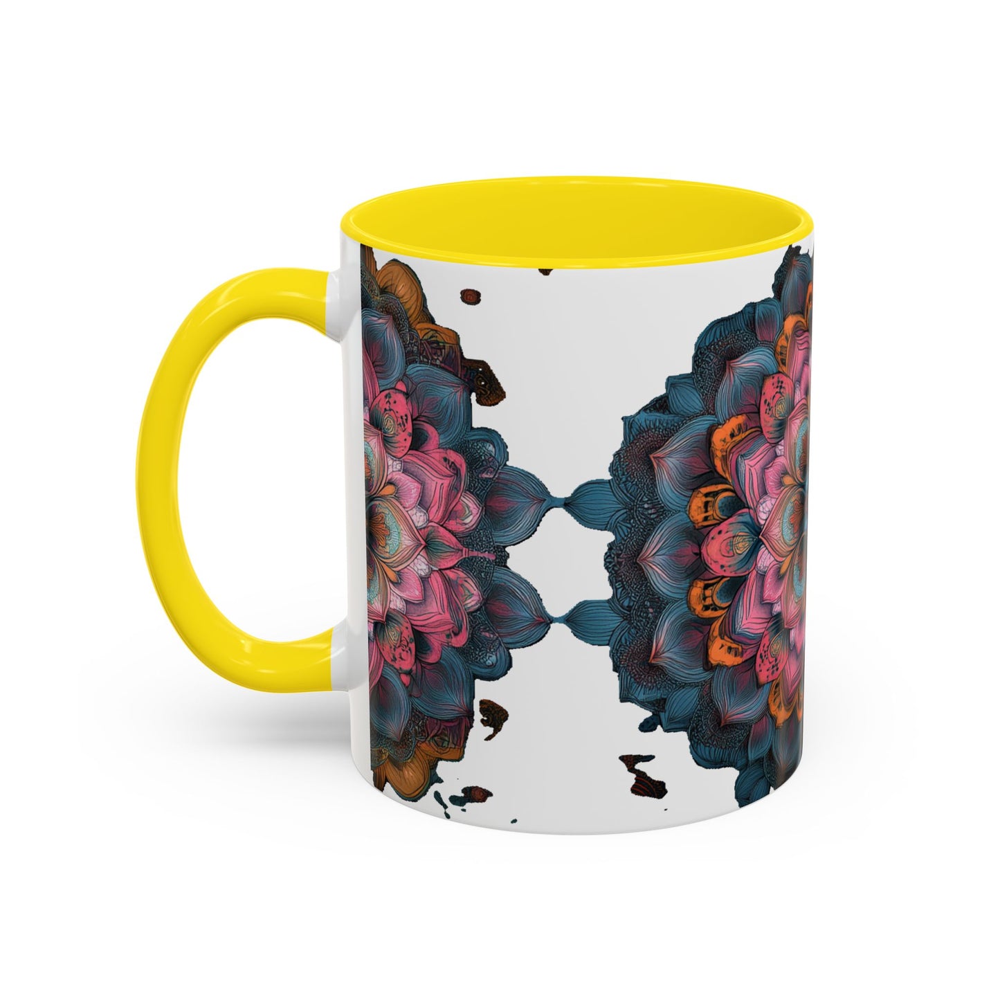 Colorful Mandala Accent Coffee Mug.